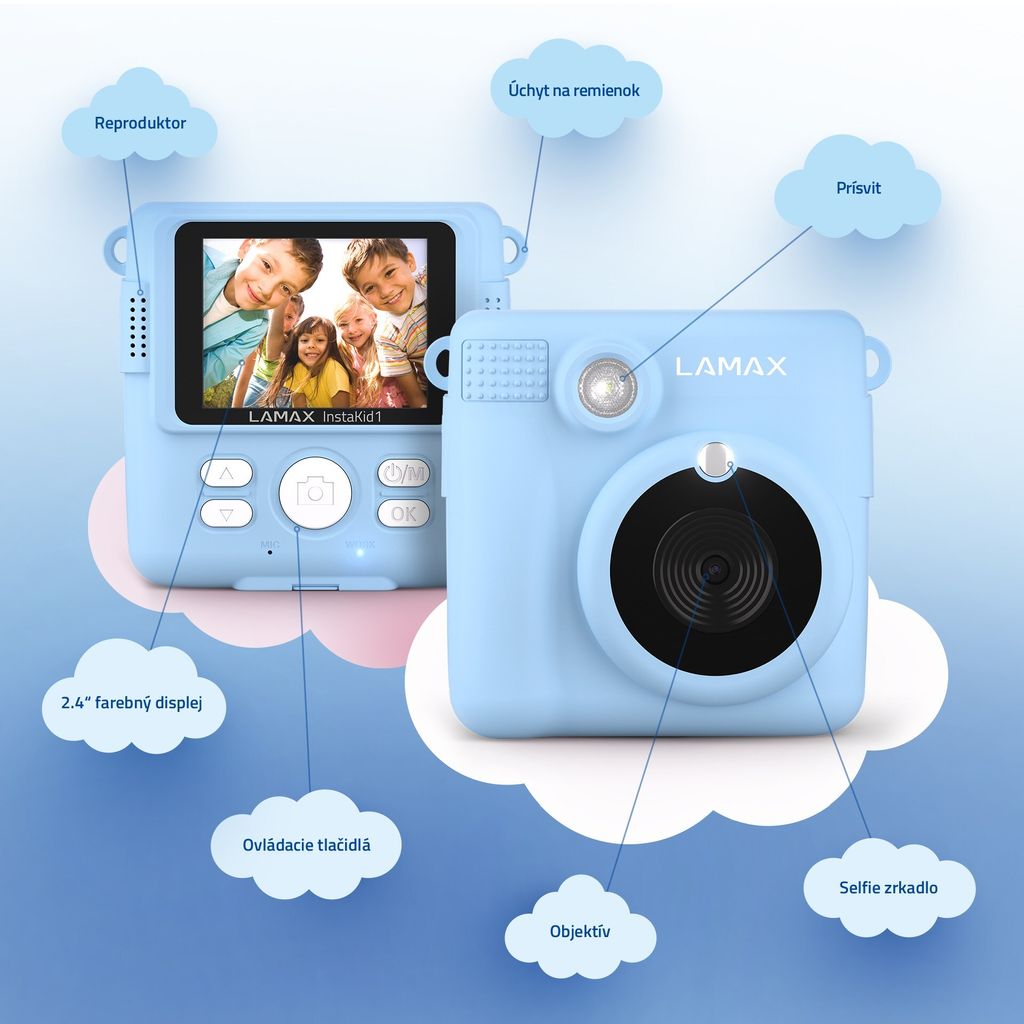 Dětská kamera LAMAX InstaKid1 Blue (LXKCMIK1NNNLA) Obrázok produktu 4