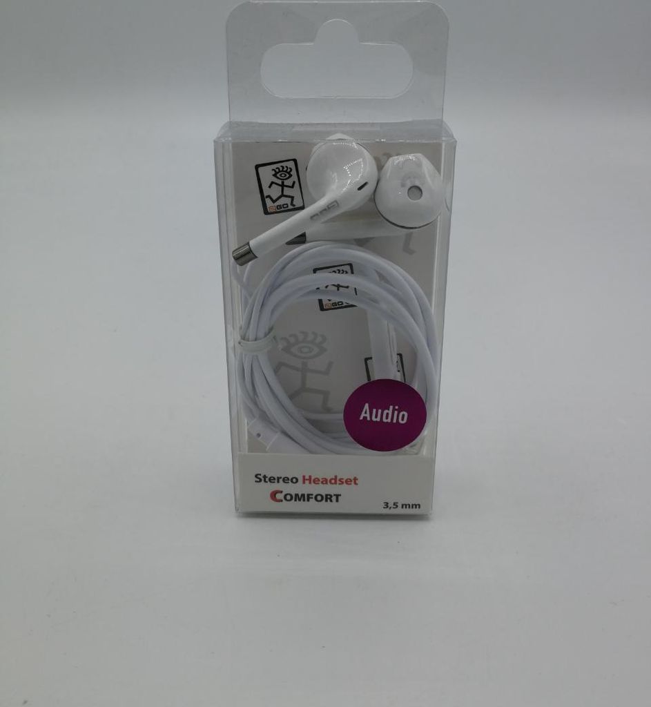 2GO In-Ear Stereo-Headset "Comfort" - weiß/anthrazit Produktbild 