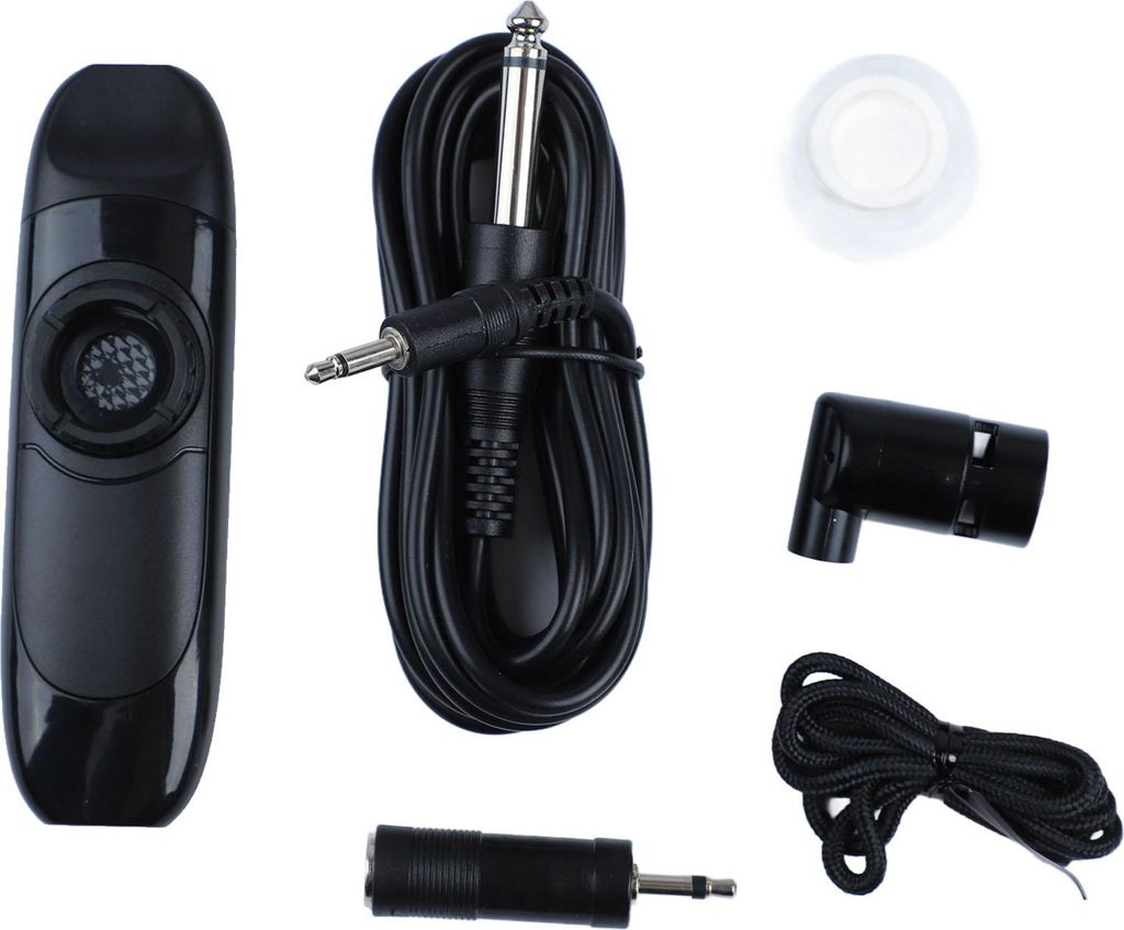 Elektrisches Kazoo 11 cm, professionelles, kleines, tragbares Kazoo-Set aus Kunstharz mit Tonabnehmer für Auftritte, Schwarz