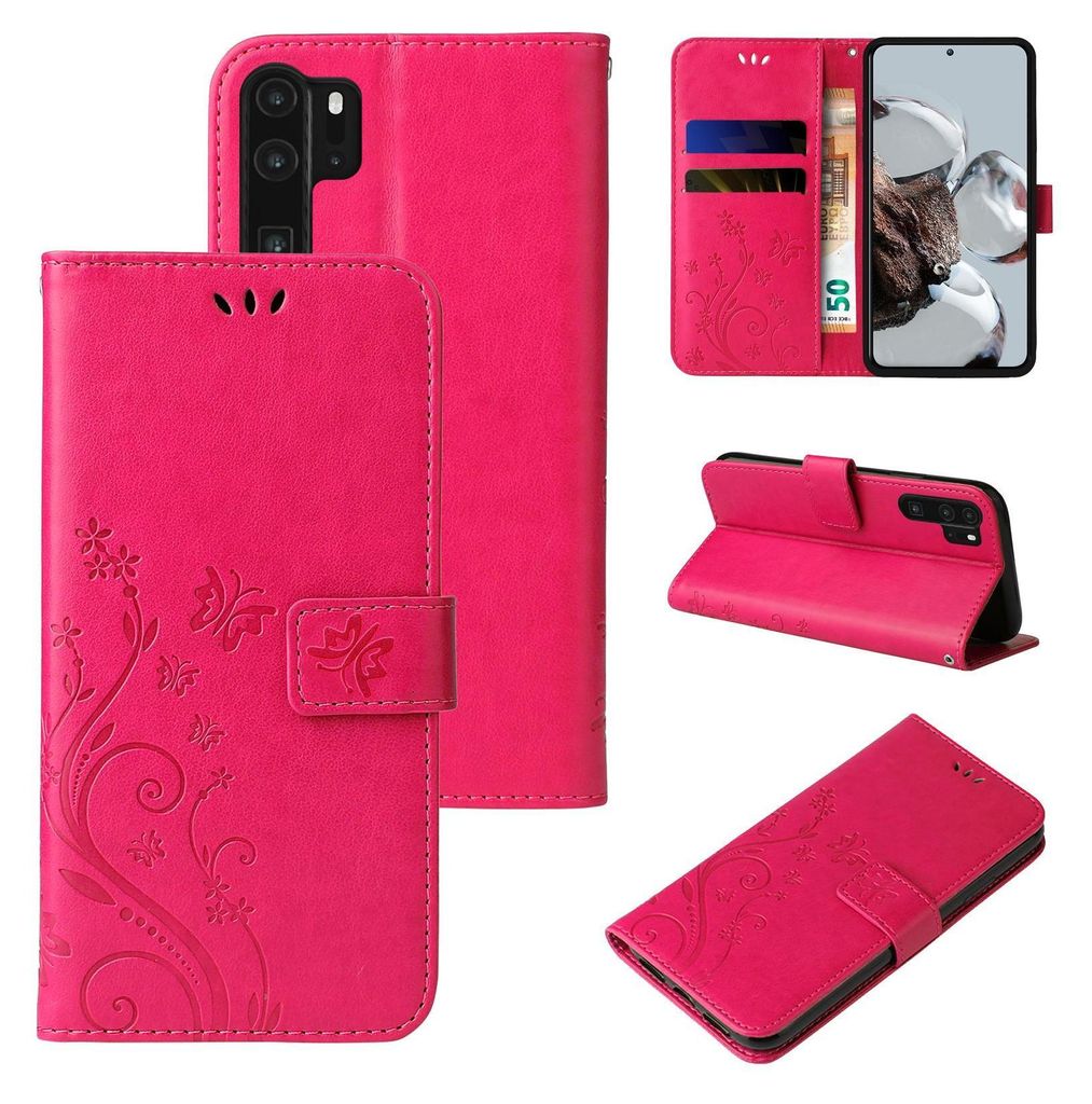 Handyhülle für Huawei P30 Pro Floral Blumen Schmetterling Produktbild 
