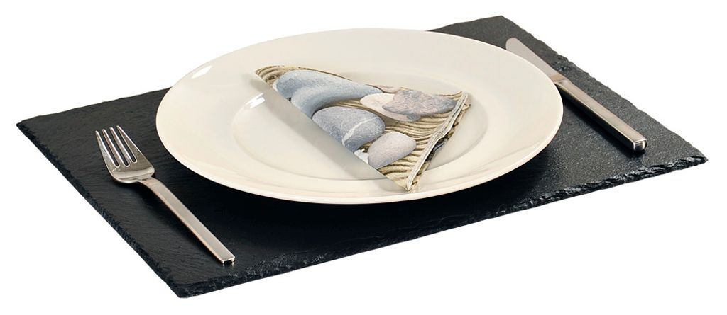 Servierplatte Buffetplatte Käseplatte Platzset Tischset 20 x 40cm Schiefer 