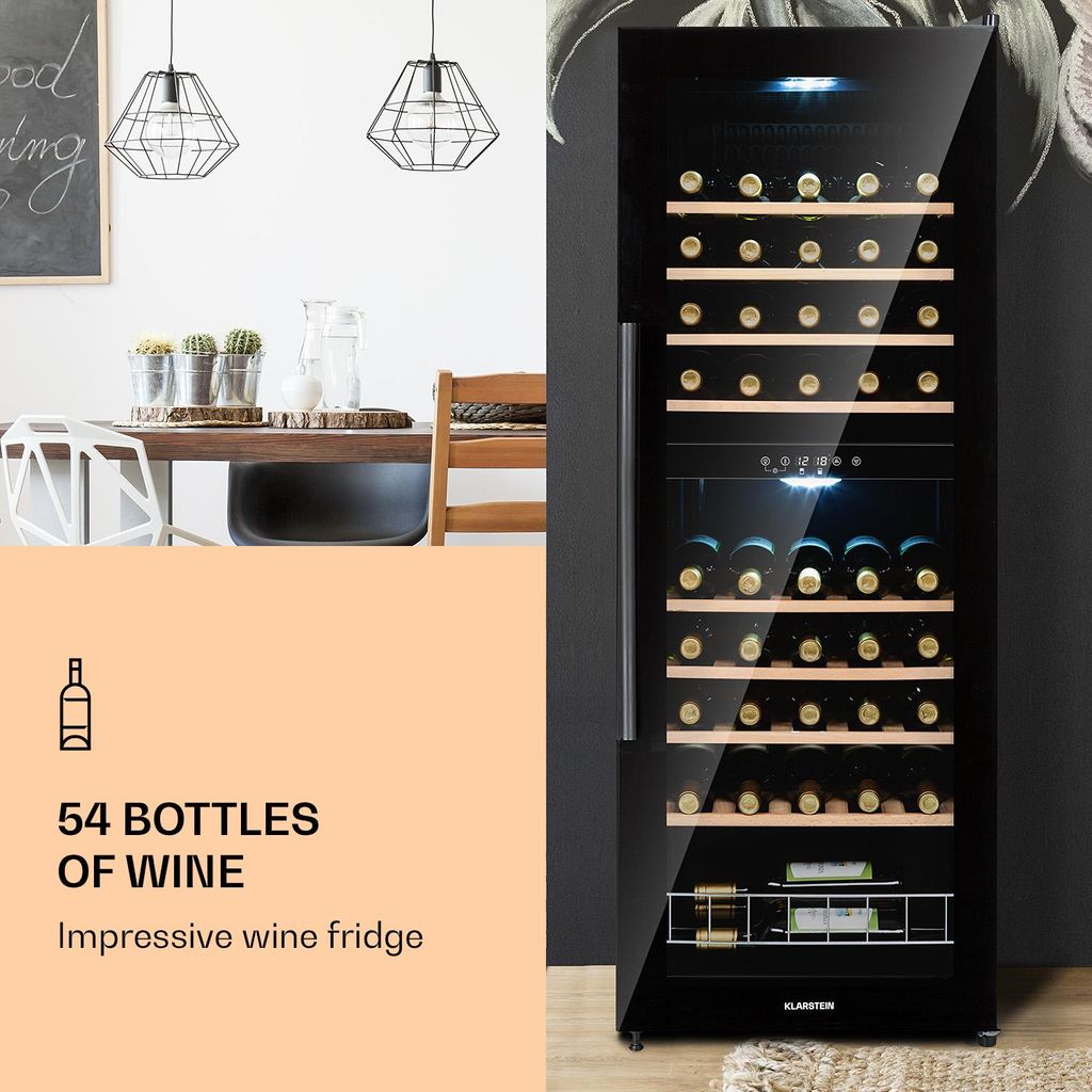 KlarsteinBarossa 54 Duo, chłodziarka do wina, 2 strefy, 148 Zdjęcie produktu 