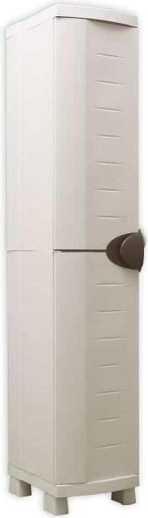 SPACESAVER 35 PLASTIKEN Hochschrank 1 Tür mit Regalen - L 35 x T 45 x H 184 cm - Space SAVER-Reihe - Innen und Außen
