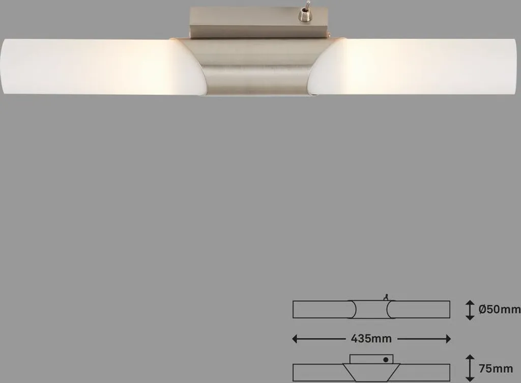 Solution Éclairage Salle de Bain Applique Double E14 Nickel Mat IP20 - 9