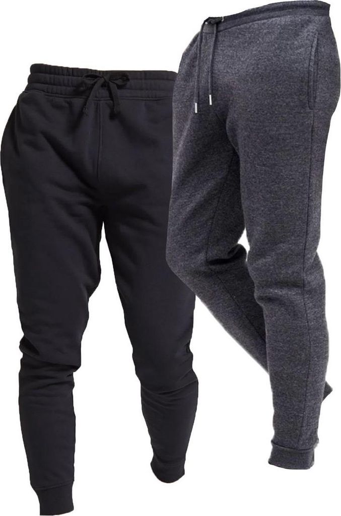 Keanu - Jogginghosen für Herren (2er-Pack) TC209 (L) (Schwarz/Holzkohle)