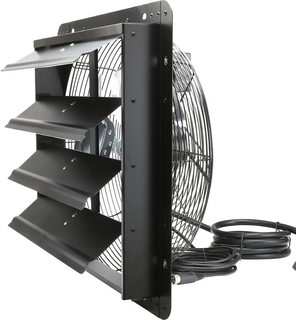 Ventilateur d'extraction 406 mm à volet avec télécommande moteur EC