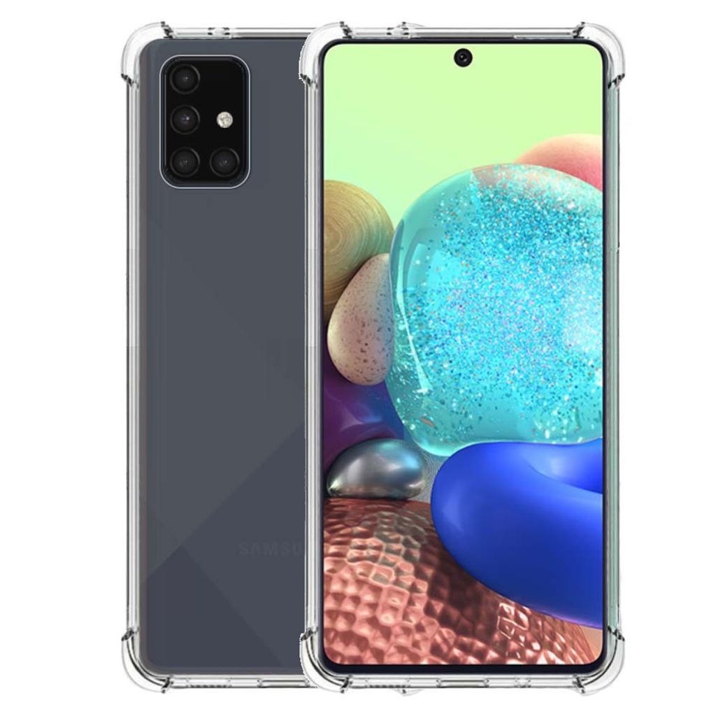 Smartphonica TPU Hartschalenetui für Samsung Galaxy A71 5G stoßfest transparent