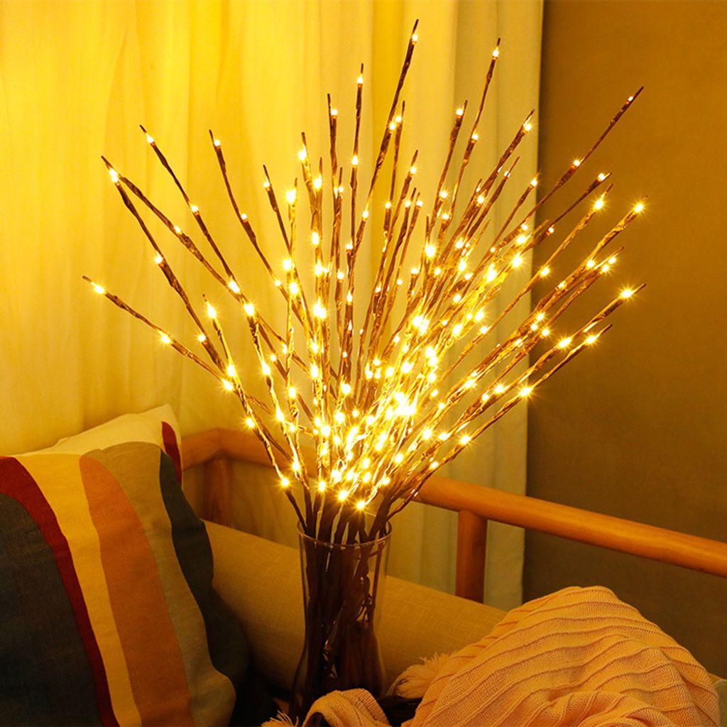 XVZ LED Lichterbaum, 36 LED-Baumlichter Verstellbare Zweige, USB Tischlampe  Batteriebetrieben Stimmungslicht für Wohnzimmer, Büro, Esszimmer, Hotel
