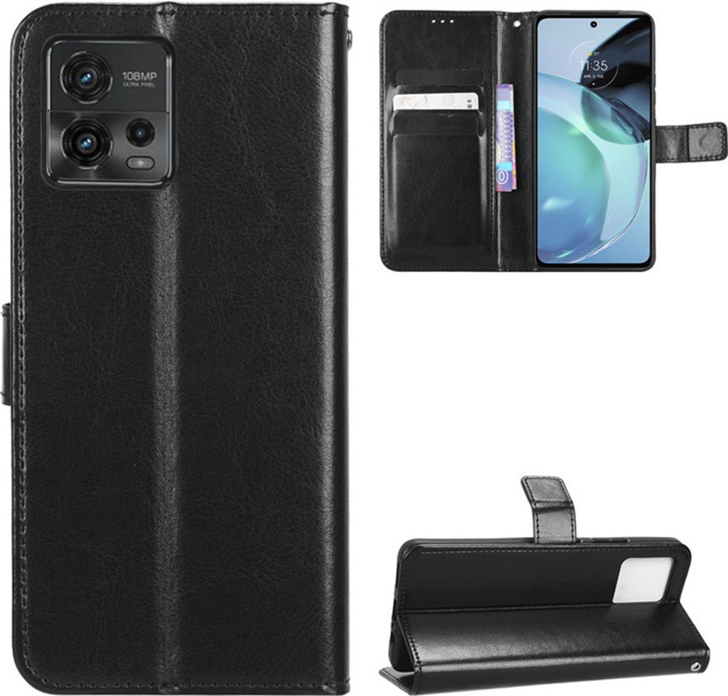 Handyhülle Leder Klapp Schale Cover Etui Für Motorola G72 4G SchutzHülle