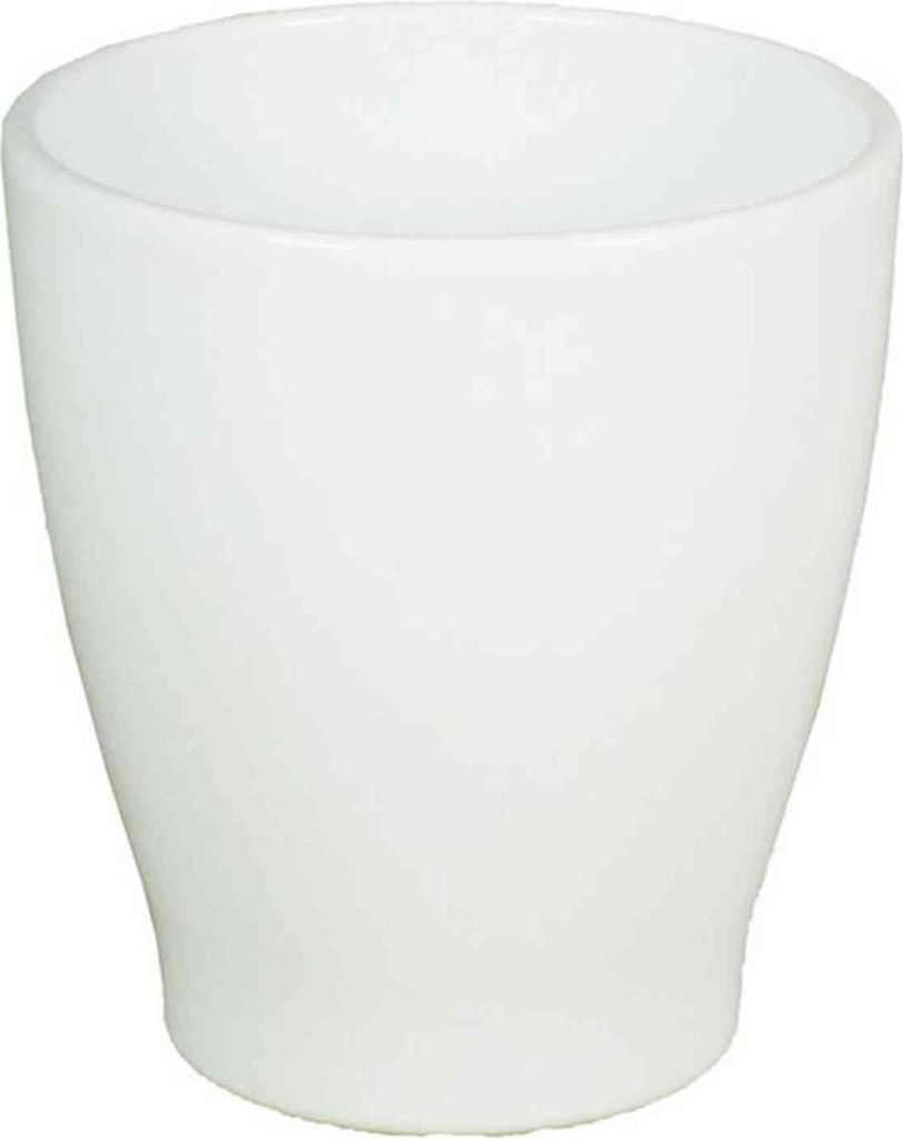 INNA-Glas Keramik Orchideenvase, Ø13,2cm, 15cm, weiß - Pflanztopf/Orchideen-Blumentopf