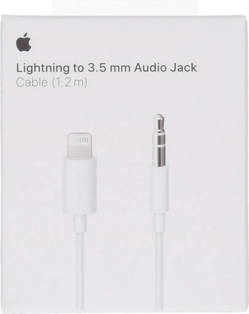 Câble Audio Lightning vers Mini-Jack Apple Blanc 1,2m pour iPhone iPad