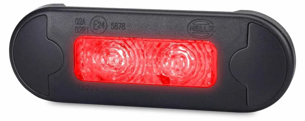Feu d'encombrement bilatéral 12V LED HELLA transparent pour véhicule