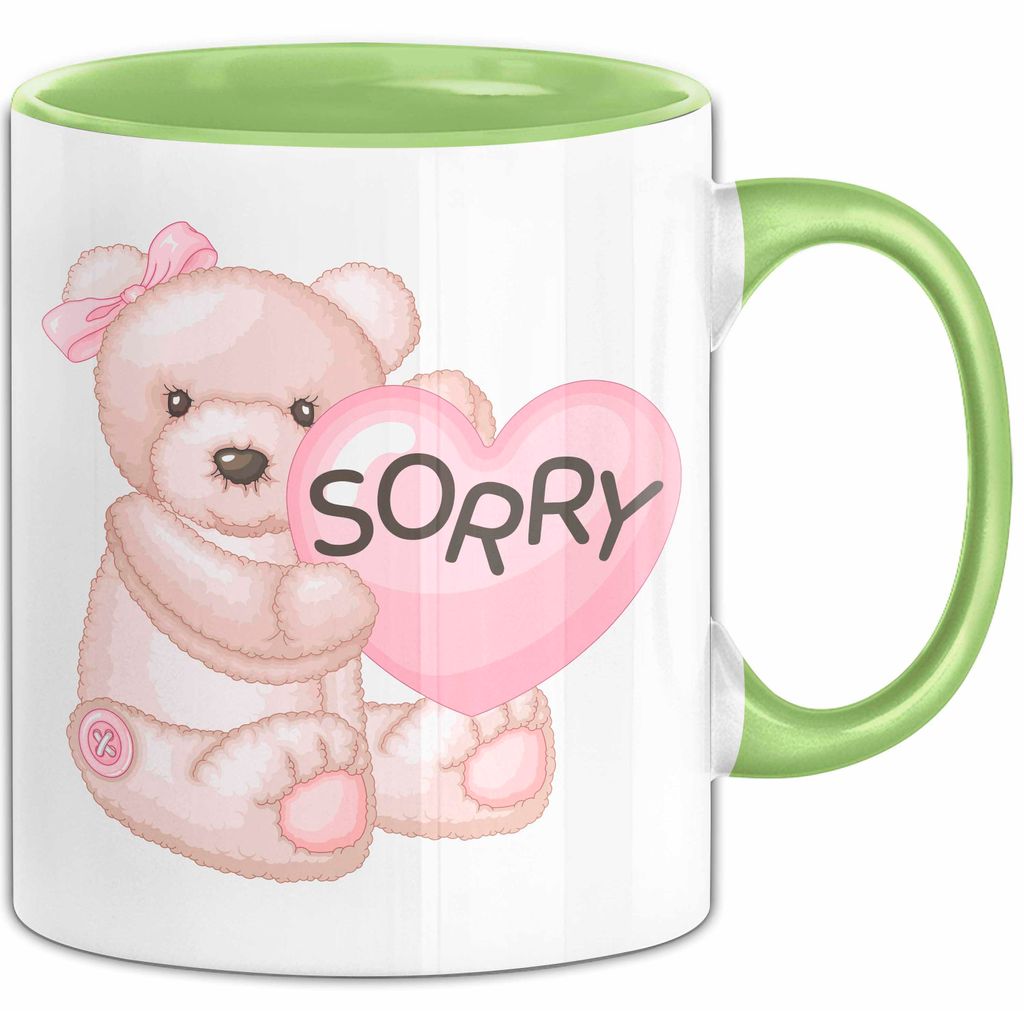 Entschuldigung Tasse Es Tur Mir Leid Geschenkidee Sorry Becher (Grün)