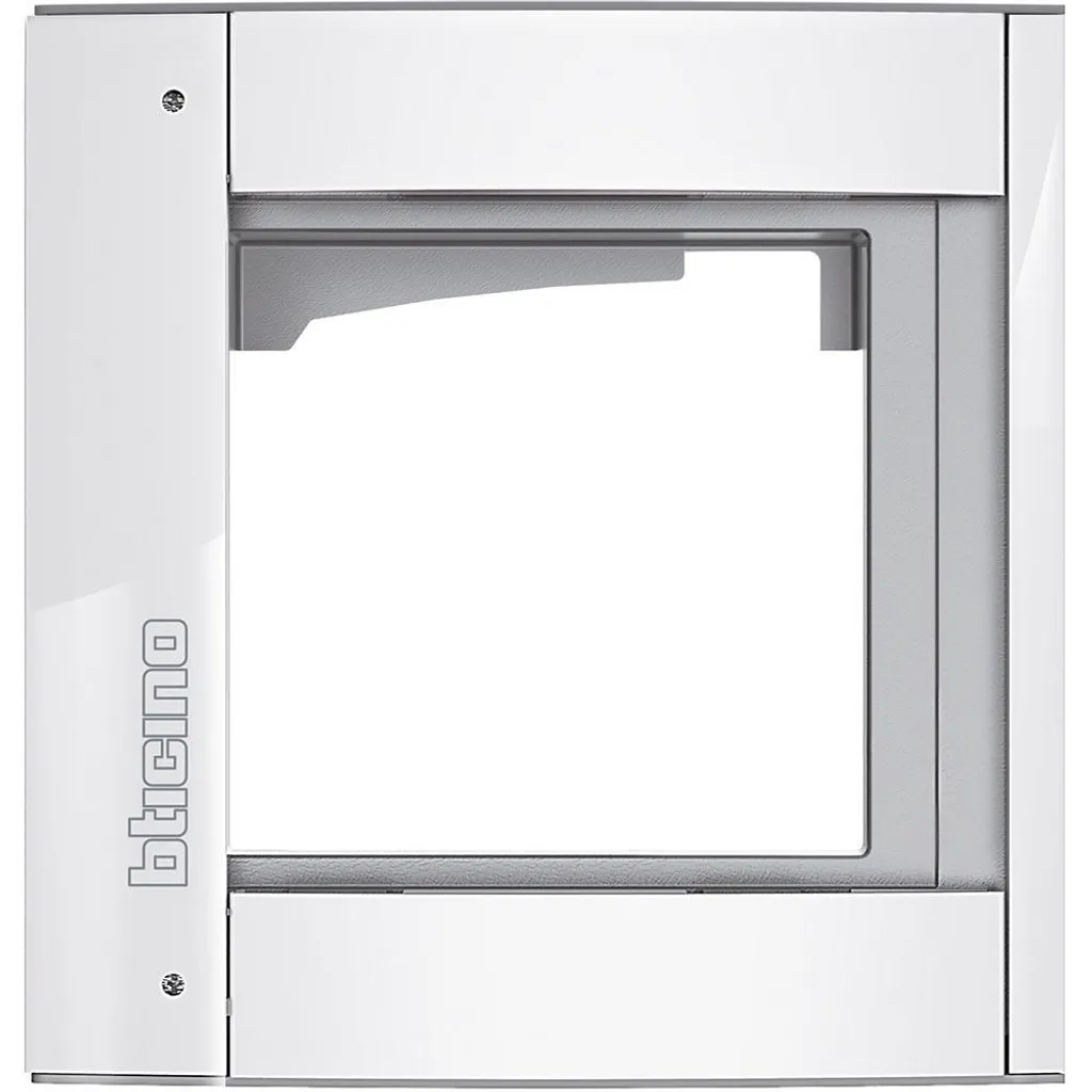 Poste de porte alu BTICINO encastré ultra plat 138x144x15mm série 1f UP
