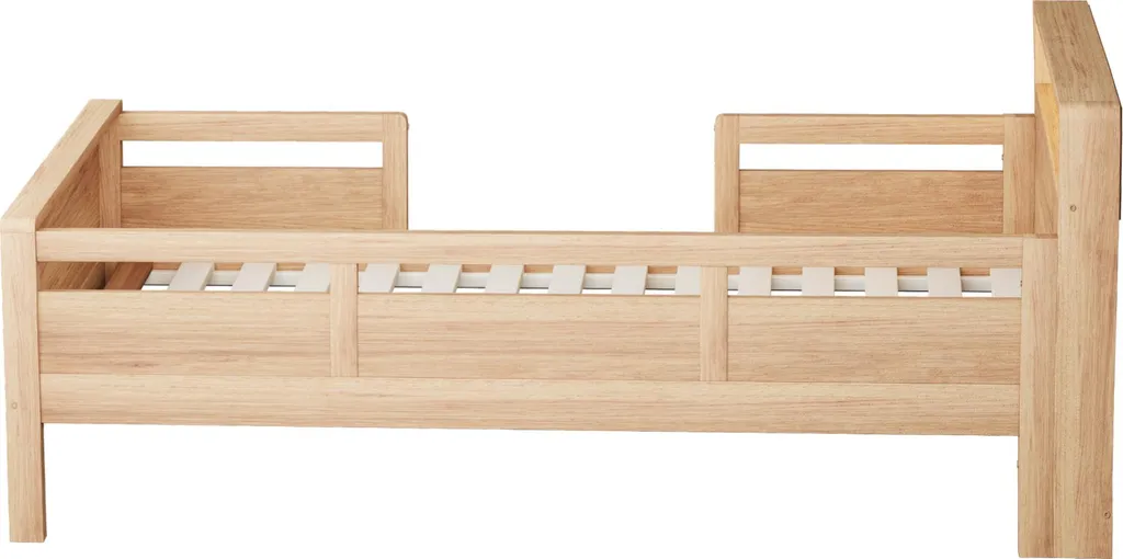 Lit Simple 90x200 cm Multifonctions en Pin Naturel avec LED et USB - 13