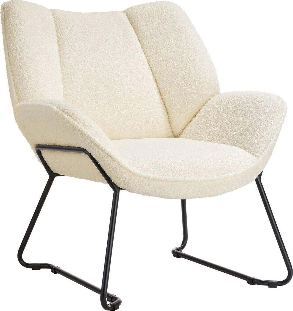 tectake® Sessel Kjeld gepolstert, mit Bouclé-Bezug 73 x 72 Produktbild 