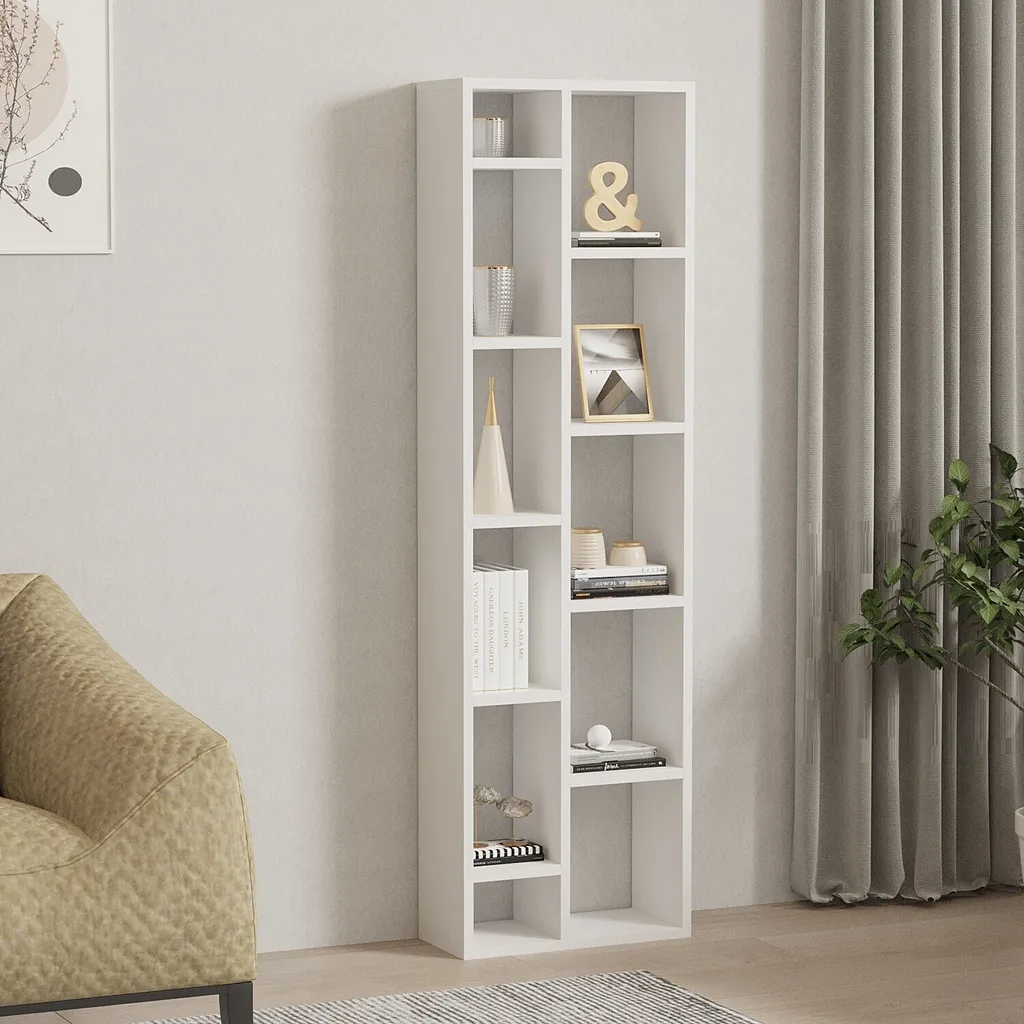 Gagnez de la Place avec la Bibliothèque Colonne Tomi SSE Blanche 150cm