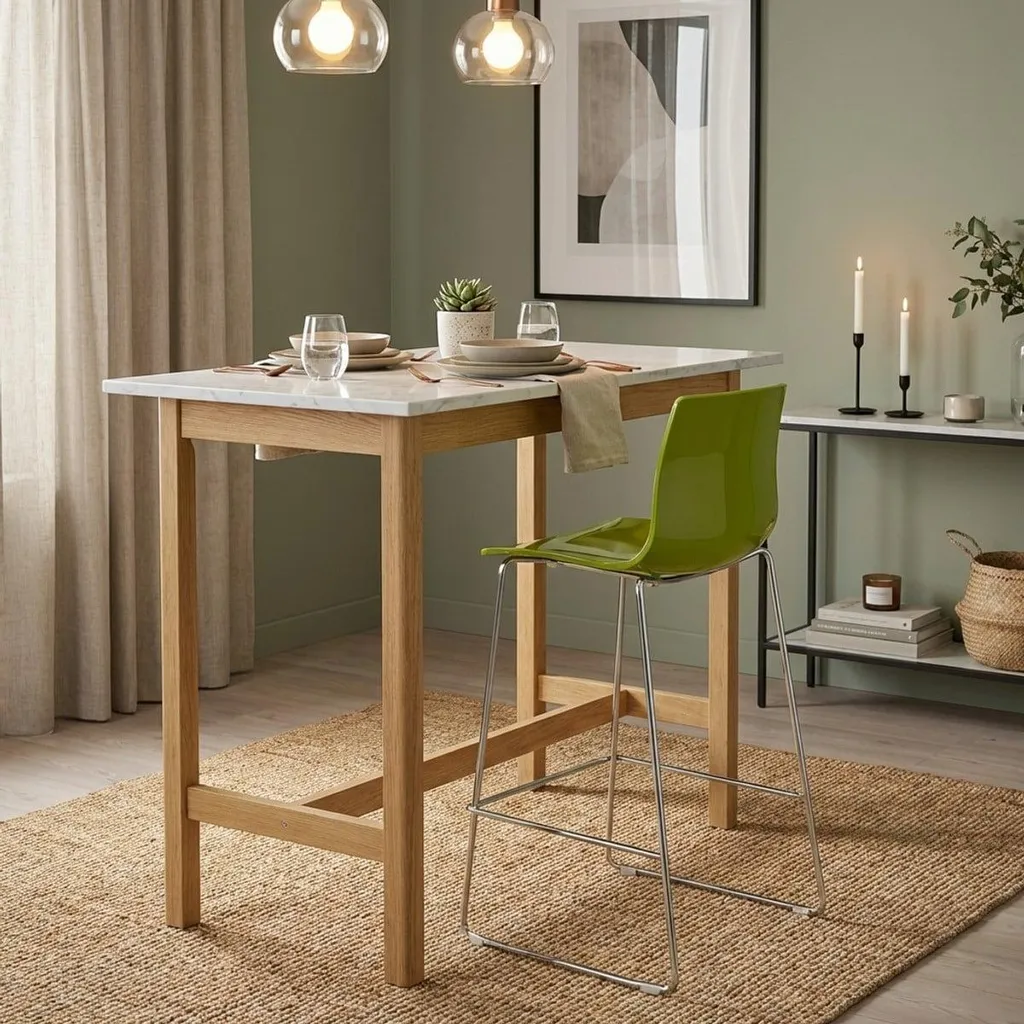 Tabouret de Bar 64 cm Empilable et Résistant - Grand Soleil Vert Anis Lux
