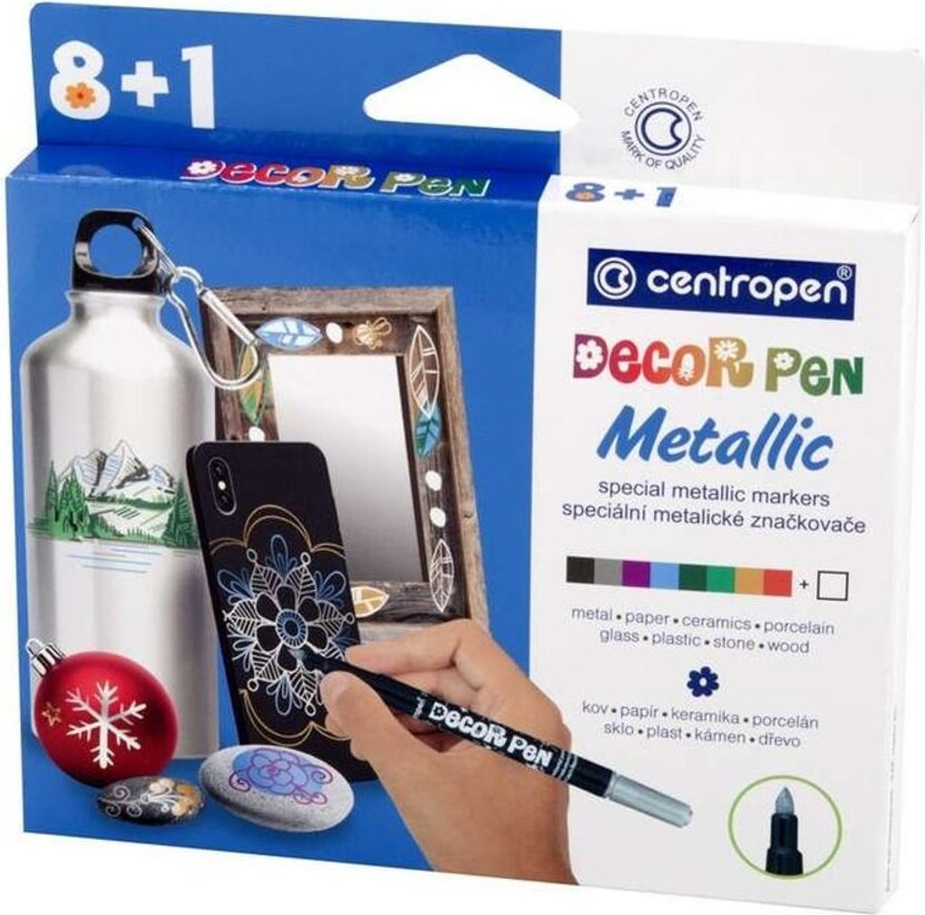 Centropen Decorpen 2737 Metalic sada 8+1 Obrázok produktu 