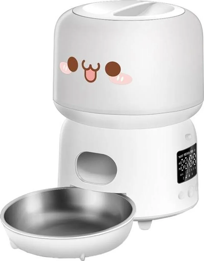Rojeco 3L Distributore Cibo Gatti - Versione Bianca con Timer a Pulsanti