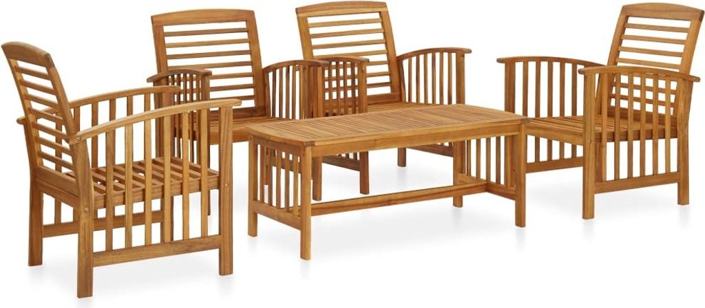 Maison Exclusive - 5-tlg. Garten-Lounge-Set Massivholz Akazie