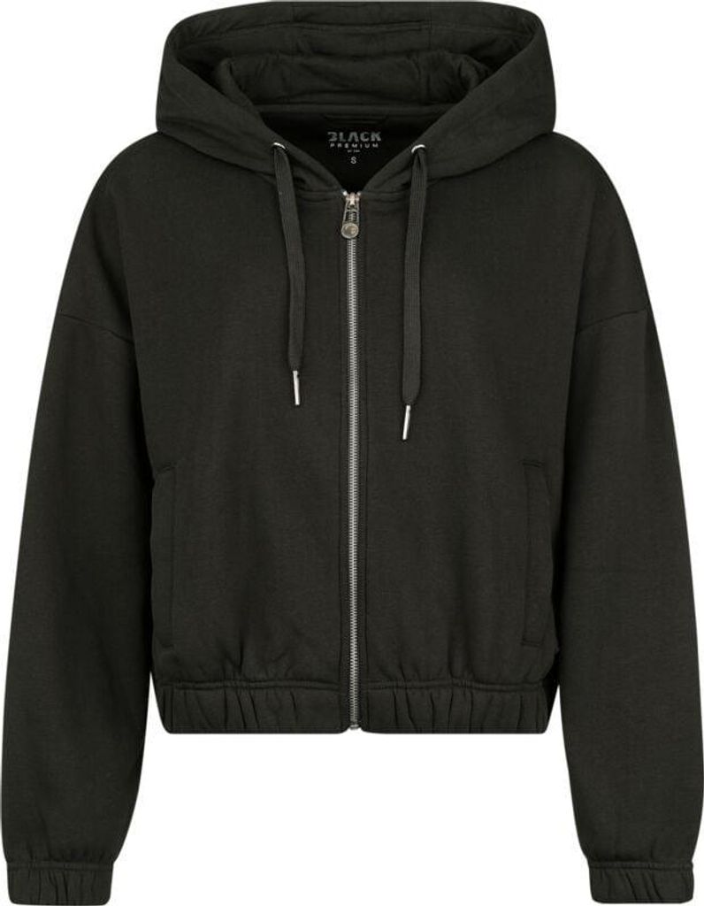 Black Premium by EMP Damen schwarze Kapuzenjacke mit überschnittenen Schultern XL