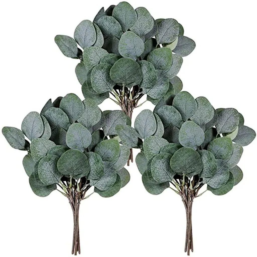 Plante artificielle eucalyptus bleu saphir pour extérieur et déco lot 6