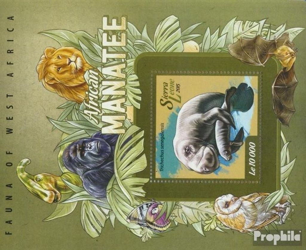 Briefmarken Sierra Leone 2015 Mi Block 736 (kompl. Ausg.) postfrisch Seekuh