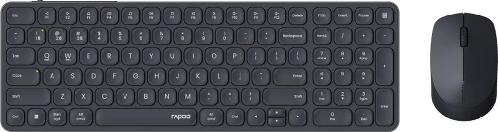 Rapoo Kabelloses Multimodus-Deskset 9710M QWERTZ dunkelgrau Produktbild 