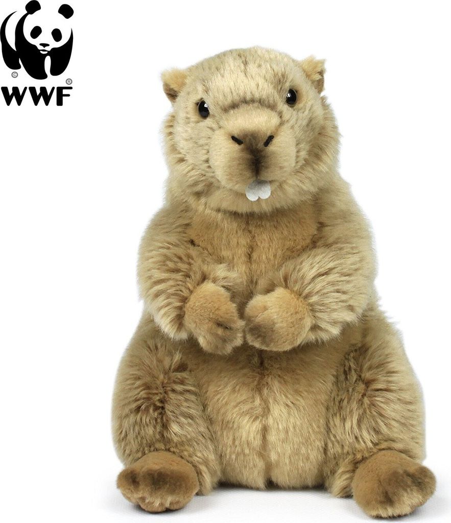 WWF Peluche Marmotte (23cm) réaliste Doudou en peluche