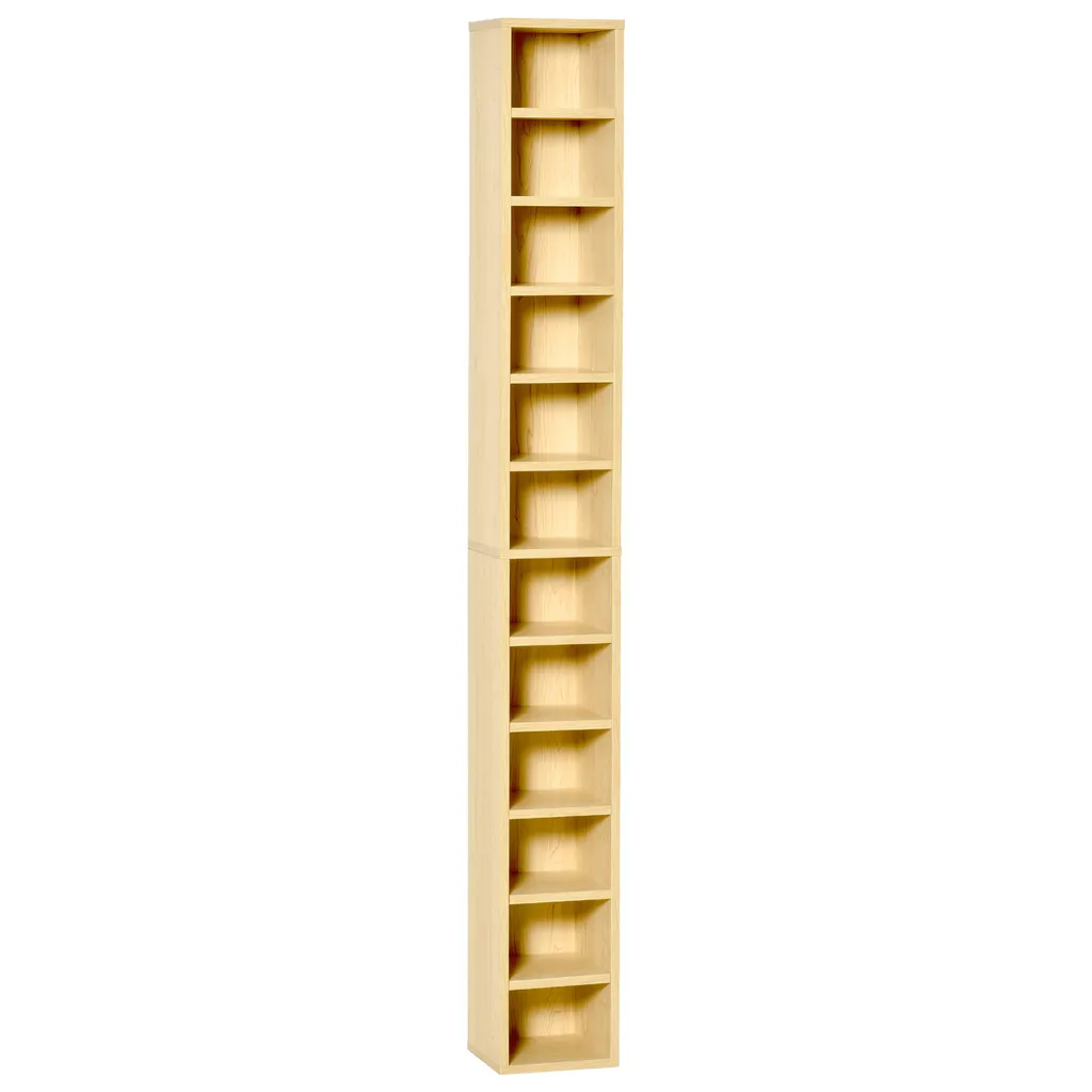 Étagère CD Gain de Place : Stockez 204 Disques dans 21cm de Largeur