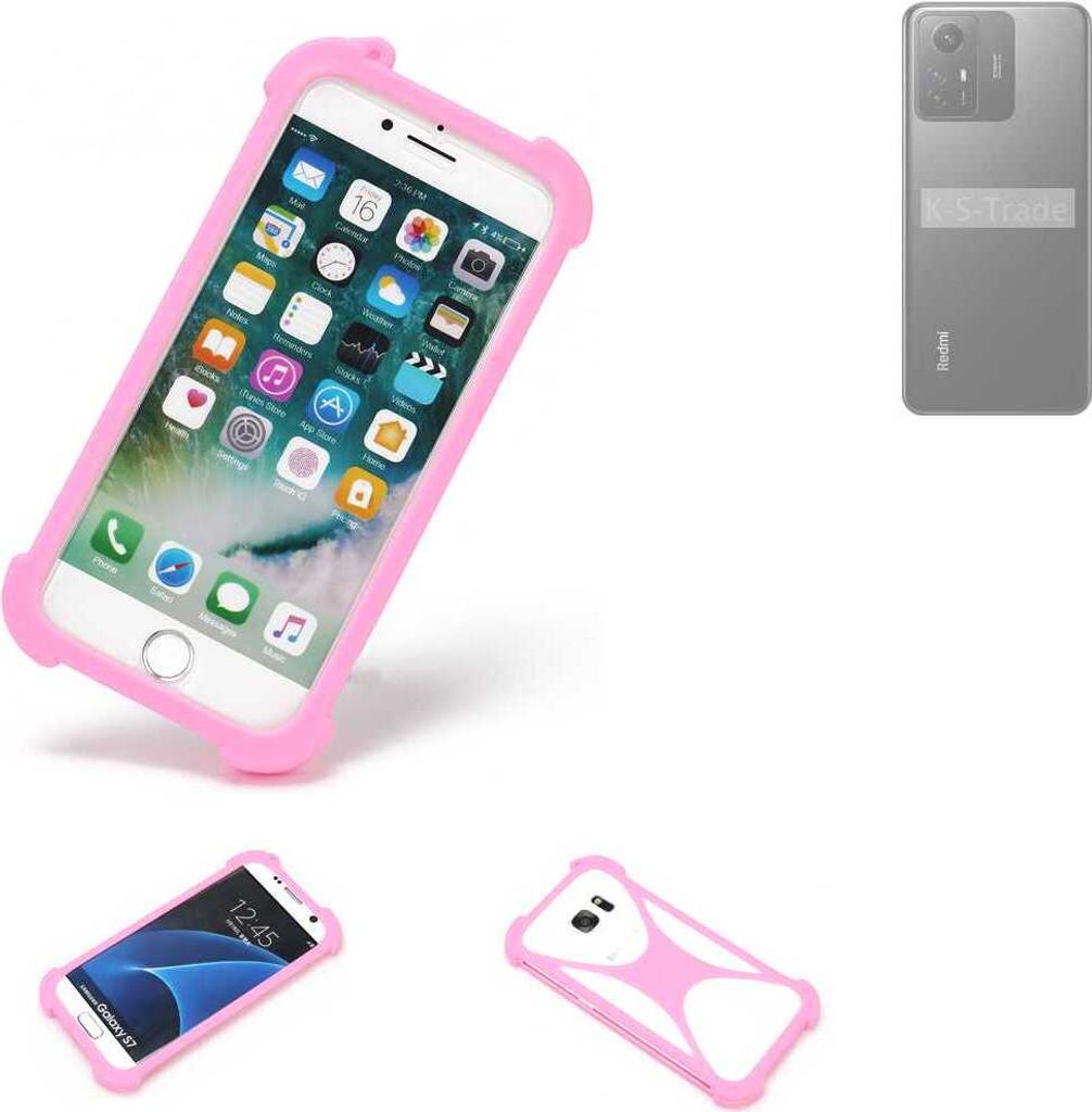K-S-Trade Handy Hülle kompatibel mit Xiaomi Redmi Note 12S Schutz Hülle Bumper Silikon Schutz Hülle Cover Case Silikoncase Silikonbumper TPU