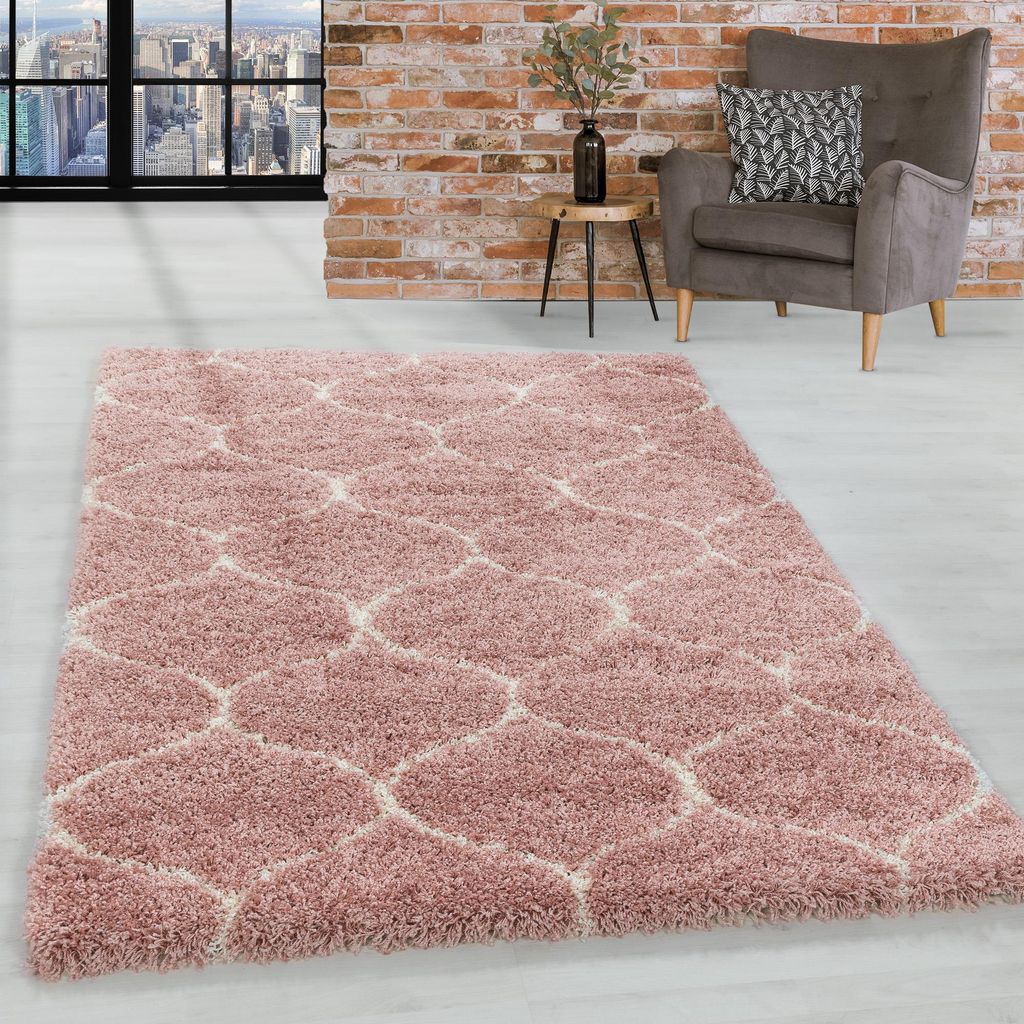 Homebyhome Hochflor Teppich Wohnzimmer Skandinavische Design Modern Teppich Shaggy Flauschig Weich Grösse 80x250 cm