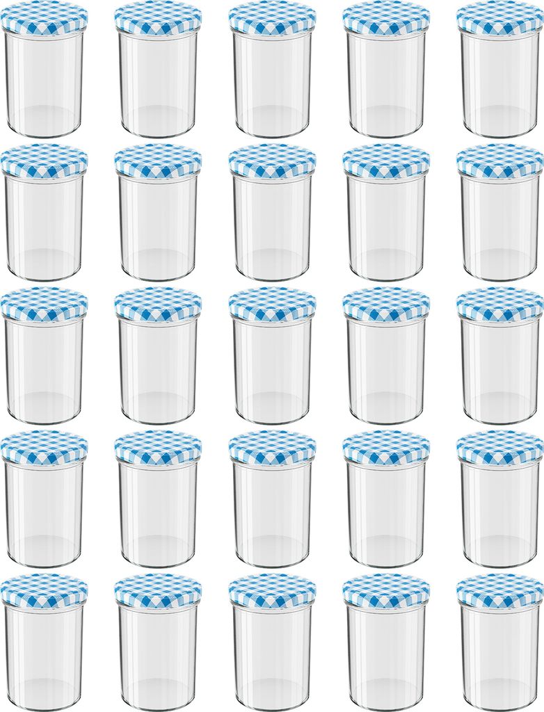 WELLGRO Einmachgläser mit Schraubdeckel - 435 ml, 8,5 x 12 Produktbild 
