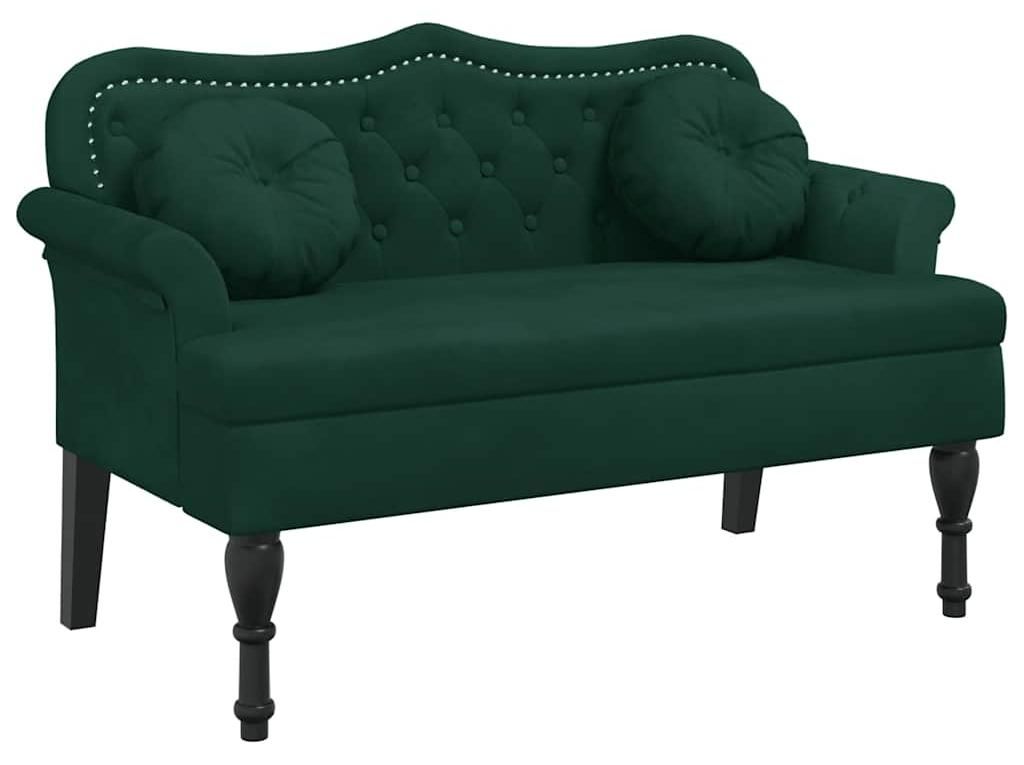 vidaXL Lavica s vankúšom tmavozelená 120,5 x 65 x 75 cm Obrázok produktu 