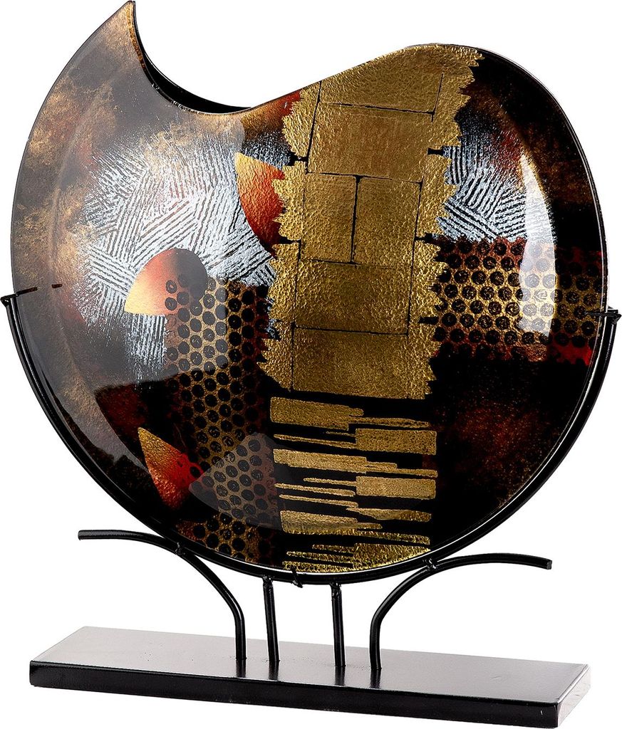 GILDE Bodenvase rund Dixion schwarz H. 51 cm, 61424 Produktbild 