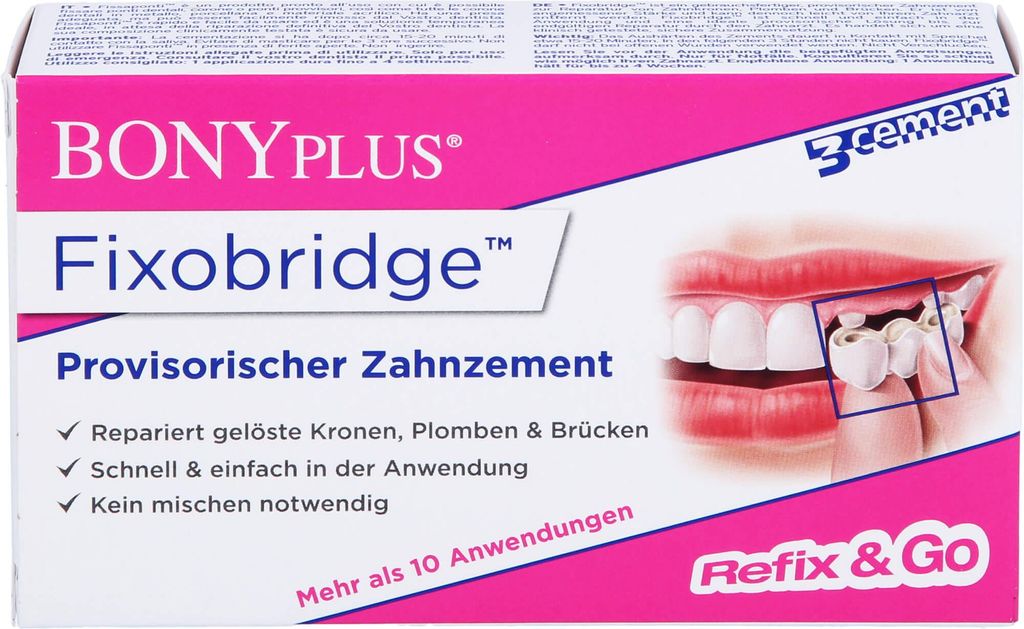 Haftcreme Fixobridge Medizinprodukt für Zahnersatz 7 g Produktbild 