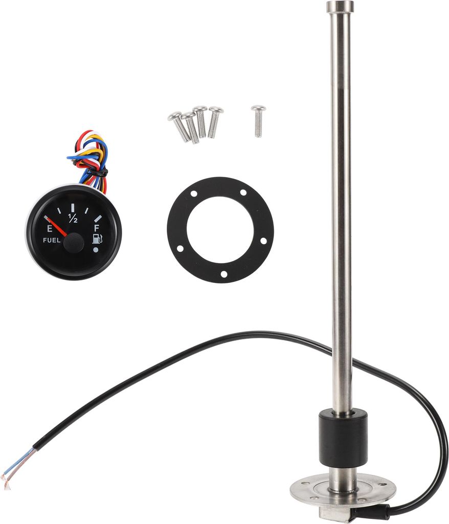 Kraftstoff-Sendeinheit und Messgerätesatz 330mm Länge Boot Kraftstoff-Sendeinheit Marine Kraftstoff-Sender Einheit Metall Schwarz Silber Ton 1 Sa...