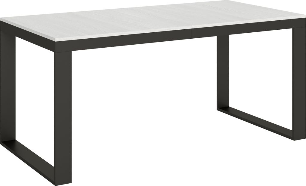 ITAMOBY - Ausziehtisch 180/284x90 cm Tecno Evolution Esche weiß Gestell und Füße Anthrazit