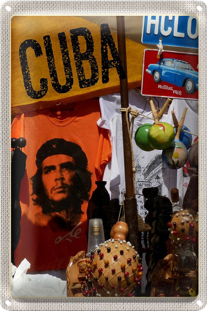 Blechschild Reise 20x30cm Cuba Karibik Che Guevara Havanna Club