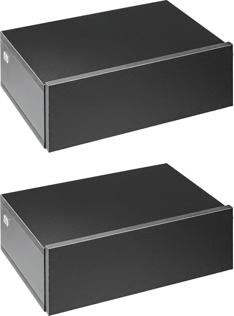 Lot de 2 Tables de Nuit Murales Noires Idéal pour Petites Chambres DIY