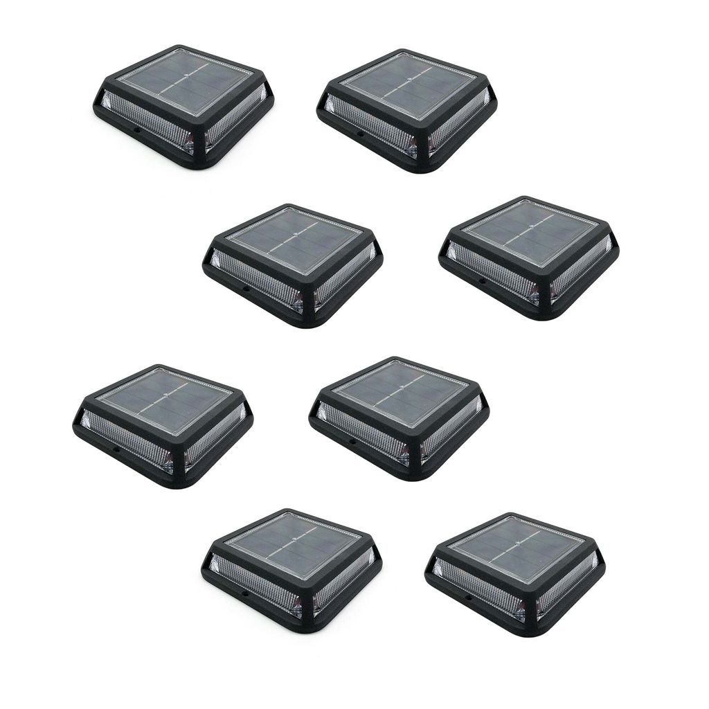 Set Aus 8 Quadratischen Solarleuchtfeuern QUADRY d12cm