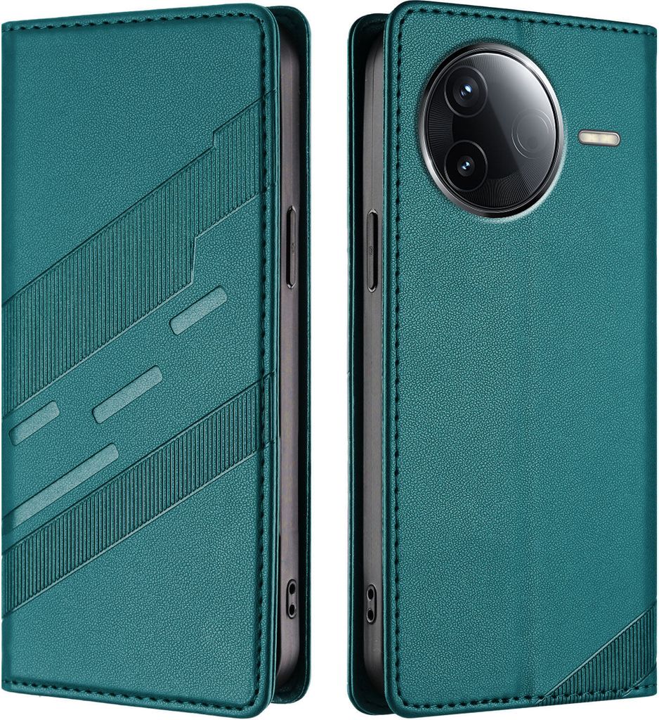 Hülle für Xiaomi Redmi K80 / K80 Pro / Poco F7 Pro /Poco F7 Ultra, Kunstleder Brieftaschen Handyhülle mit Kartenfach und Standfunktion Grün