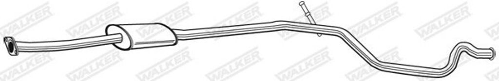 WALKER 22733 Mittelschalldämpfer Schalldämpfer passend für PEUGEOT 206 SW (2E/K)