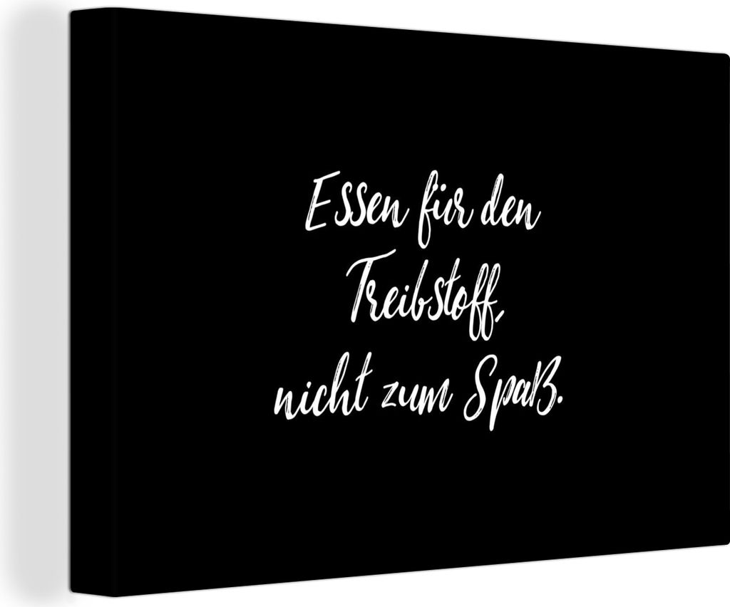 OneMillionCanvasses - Leinwandbilder - 150x100 cm, Zitate - Nahrung zum Nachdenken, nicht zum Vergnügen - Sprichwörter - Essen, Wandbilder Kuns...