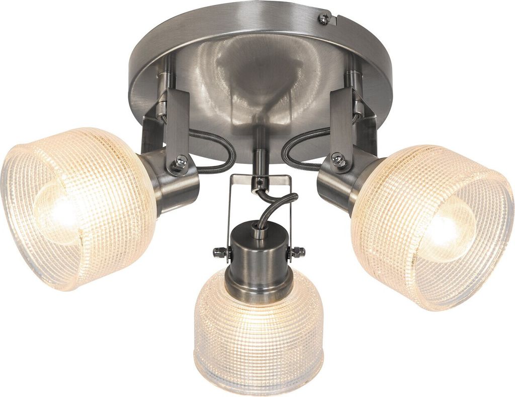 Rabalux 5439 Spots lampen Francis E14 3X MAX 28 Metall Glas satin-chromfarben