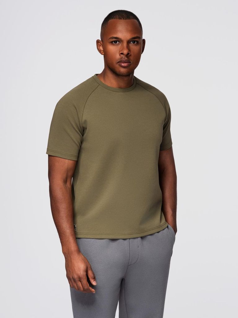 Ombre Clothing Kurzarmhemd für Männer Zlidive olive XL