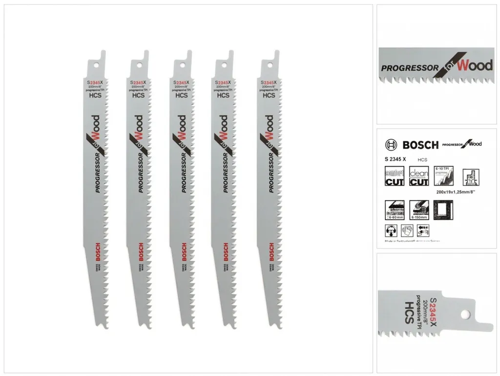 Bosch Professional 2608654404 S 234 XF: Efficienza nel Taglio Legno