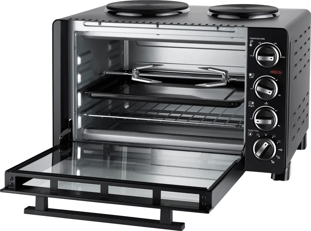 Mini Four Électrique Combiné Unold 68885 avec 2 Plaques de Cuisson 28L