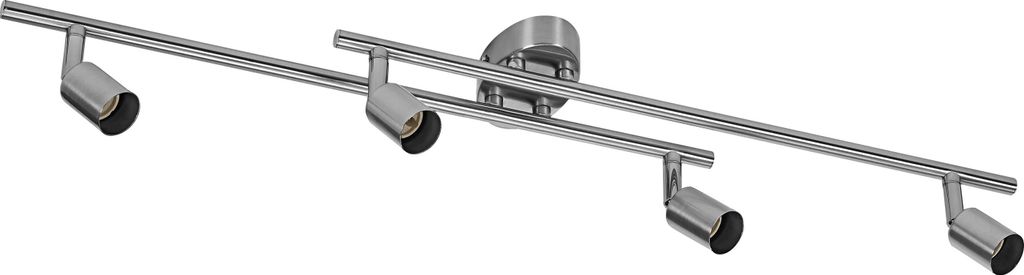 OSRAM LED Spot Cylinder Deckenstrahler 4x GU10, Brushed Nickel, Stahl, schwenkbar, IP20, Innenbereich